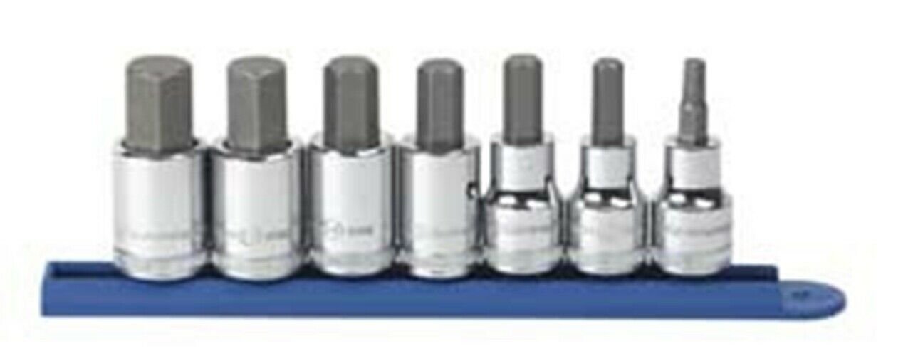 GEARWRENCH 7 Pc 3/8" Dr Hex SAE/MetricBit Socket Set KD80720