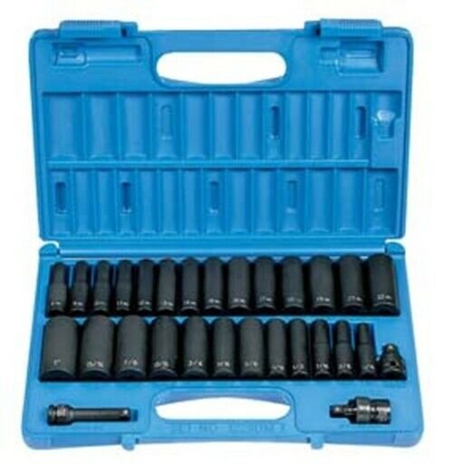 GREY PNEUMATIC 3/8" Drive 29 Piece DeepSAE/Metric Set GY1229DM