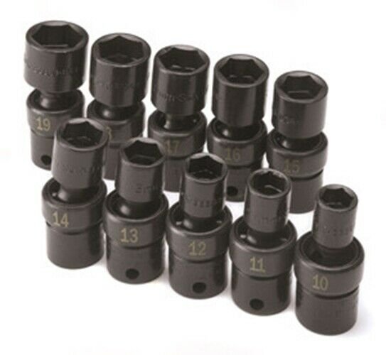 SK HAND TOOL 10 Piece 6 Point Swivel MetricImpact Socket Set SK33351