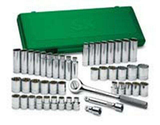 SK HAND TOOL 47 Piece 12 Point Socket SuperSet 1/2" Drive SK4147