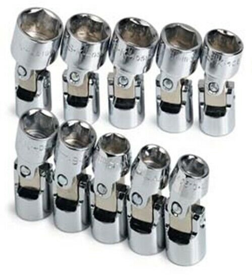 SK HAND TOOL 10 Piece 6 Point Flex MetricSocket Set 3/8" Drive SK3910