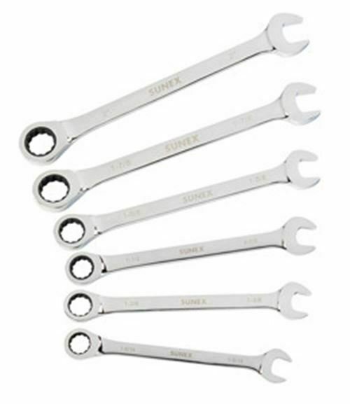 SUNEX TOOL 6 Pc. Super Jumbo RatchetingWrench Set SU9937