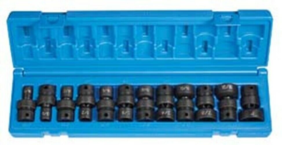GREY PNEUMATIC 3/8" Drive 12 Point 12 PieceStandard Fractional Univ Set GY1612U