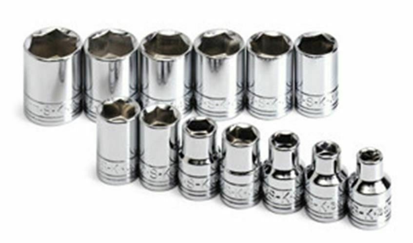 SK HAND TOOL 13 Piece 6 Point StandardSocket Set 3/8" Drive SK13