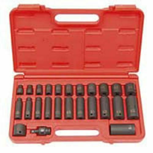 SUNEX TOOL 25 Piece 3/8" Drive MasterImpact Socket Set 5/16-1" SU3325