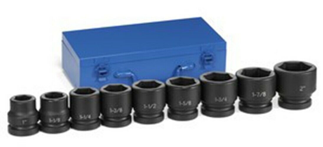 GREY PNEUMATIC 1" Drive 9 Piece Standard"Jumbo" Set GY9159