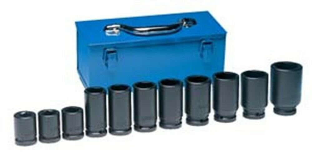 GREY PNEUMATIC 3/4" Drive 11 Piece DeepMetric Set GY8133