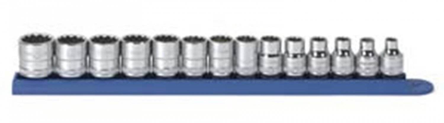 GEARWRENCH 14 pc. 3/8 Dr. 12 pt.Standard Metric Socket Set KD80560