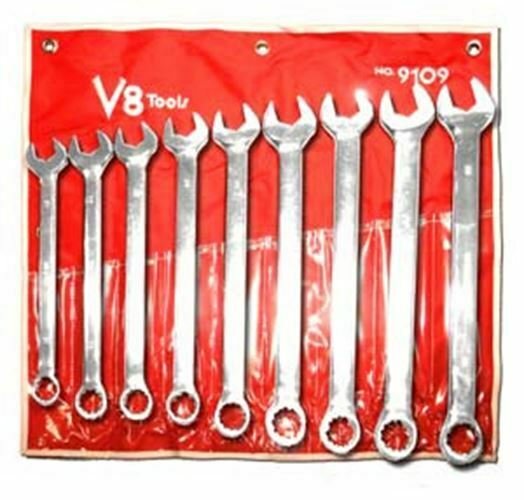 V8 TOOLS INC 9 Piece Metric Long PatternCombo Wrench Set VT9109