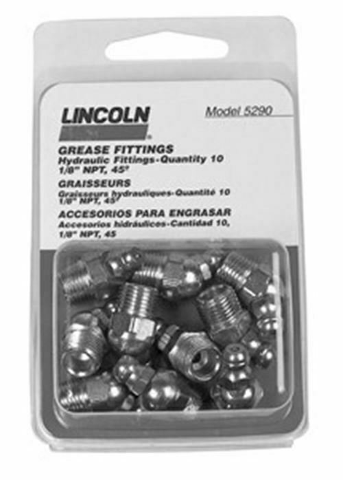LINCOLN 45?&Atilde;&cedil; 1/8" Grease Fitting 10 Pk LN5290