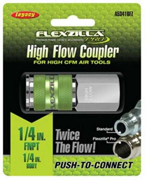 LEGACY High Flow Coupler 1/4" Body1/4" FNPT Flexzilla?? Pro MTA53416FZ