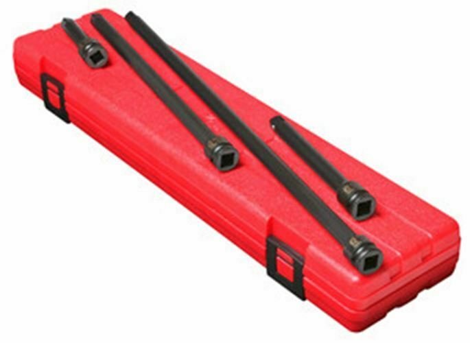 SUNEX TOOL 4 Piece 3/8" Drive ExtensionSet 3 5 10 15" SU3500