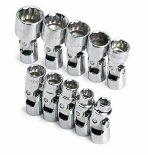 SK HAND TOOL 10 Pc 1/4" Dr 12Pt Metric FlexSocket Set SK1336