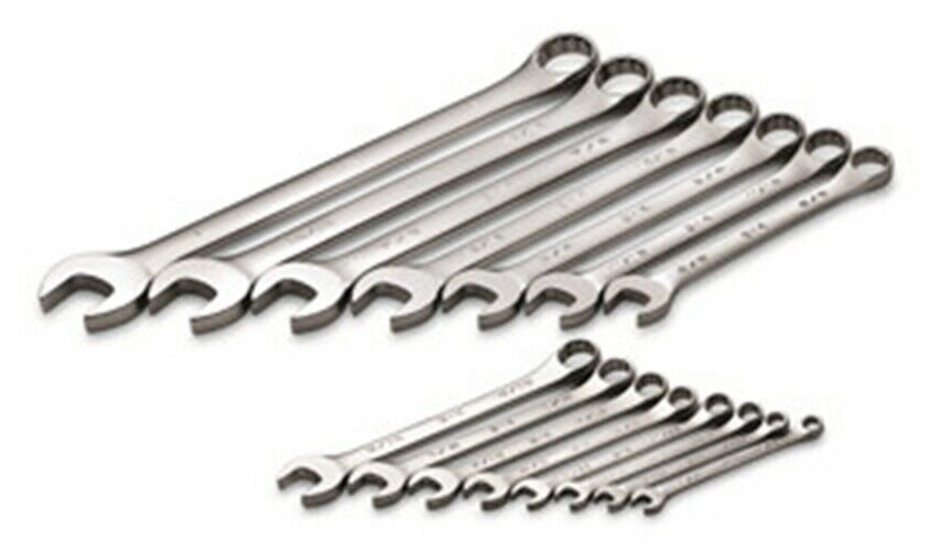 SK HAND TOOL 15 Piece 12 Point FractionalCombination Wrench Set SK86255