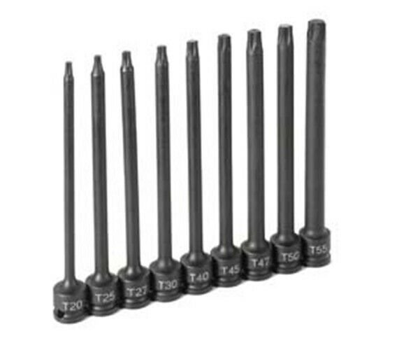 GREY PNEUMATIC 3/8" Drive 9 Piece 6" LengthInternal Star Set GY1206T