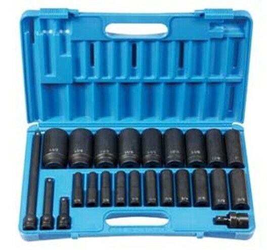 GREY PNEUMATIC 1/2" Drive 24 Piece Deep Set GY1324D