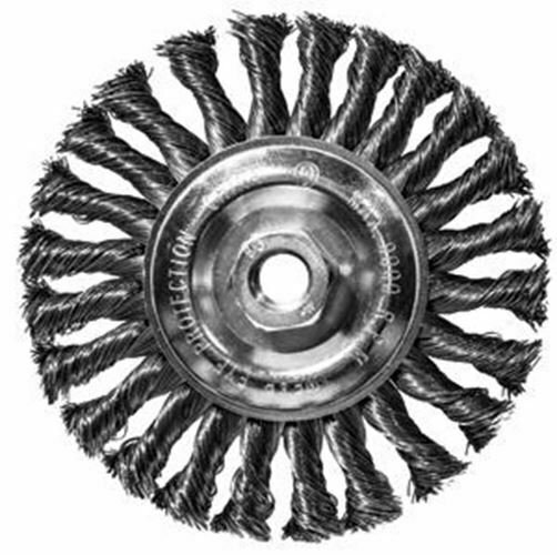 CENTURY DRILL & TOOL 6" Knotted Wire Brush Wheel x5/8-11 Arbor CY76064