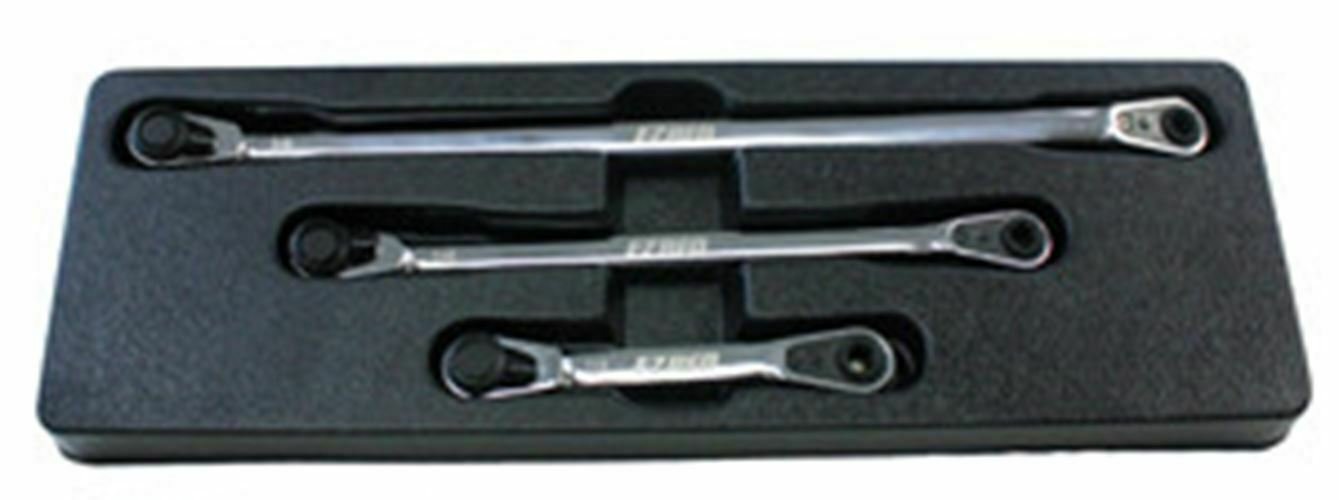 E-Z RED 3 Pc Q Stick Combination DriveFixed Head Ratchet Set EZ4S3XL
