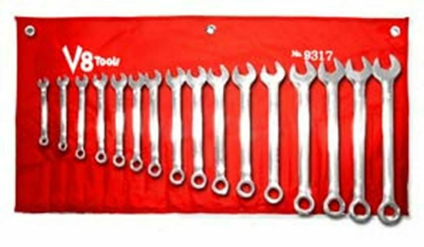 V8 TOOLS INC 17 Piece Metric StandardLength Combo Wrench Set VT9317