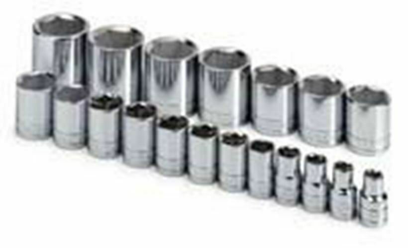 SK HAND TOOL 19 Piece 6 Point StandardSocket Set 1/2" Drive SK4120