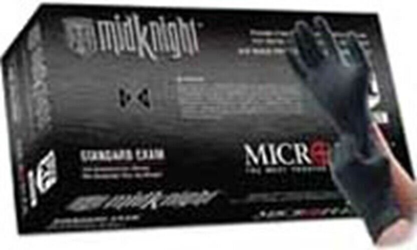 MICROFLEX MidKnight Black NitrilePowder Free Gloves XL MXMK296XL