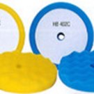 HI-TECH INDUSTRIES Yellow Medium Cut  Hi Buff 9"Waffle Polish Pad (2 Pack) HTHB2