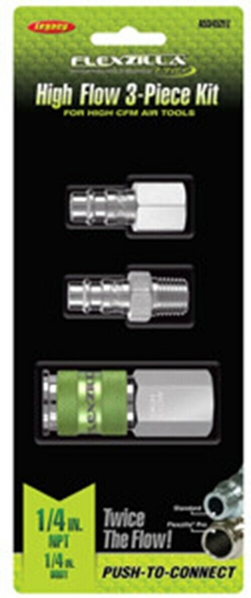 LEGACY High Flow Coupler & Plug Kit3-Piece 1/4" NPT Flexzilla?? MTA53452FZ