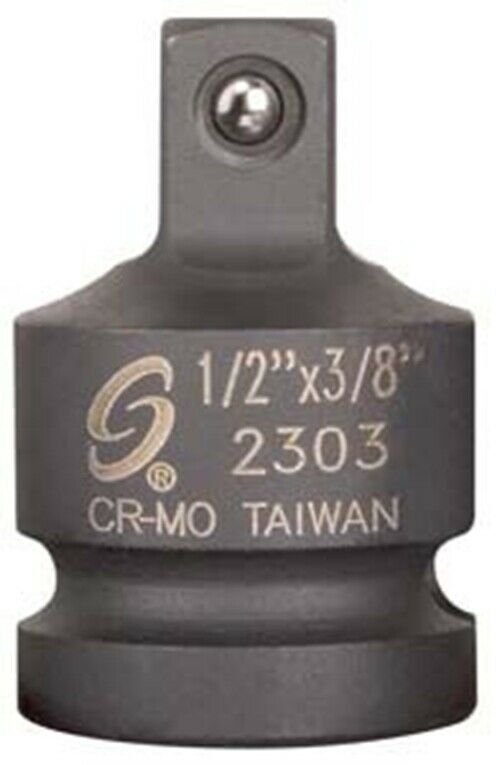 SUNEX TOOL 1/2" Drive 1/2" Female x 3/8"Super Impact Male Adapter SU2303