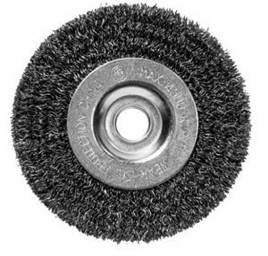 CENTURY DRILL & TOOL 5" x 1/2"/5/8" Fine BenchGrinder .0008 Wire Wheel CY76853