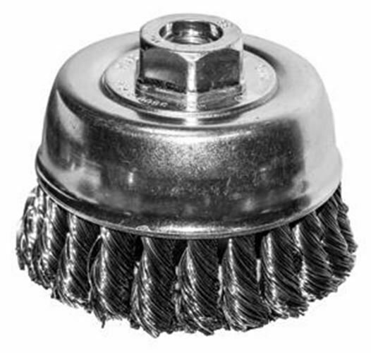 CENTURY DRILL & TOOL 2-3/4" Knotted Wire Cup Brush5/8-11 Arbor CY76021