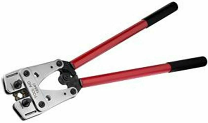 S & G TOOL AID Terminal Crimper with Rotating Die Set for 8-4/0 AWG TA18840