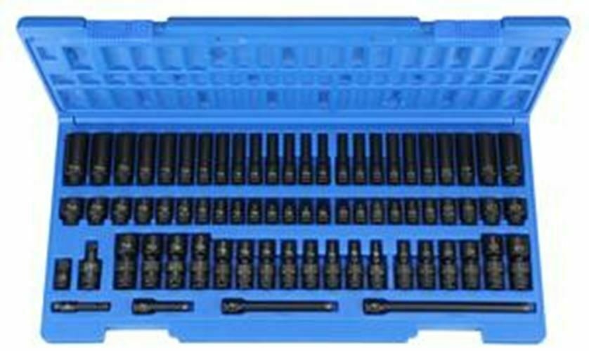 GREY PNEUMATIC  1/4" Surface Drive 72 PieceImpact Socket Set GY9772