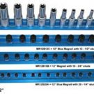 VIM TOOLS Magrail TL 12" Long 20-1/4"Blue Studs VMMR12B20A