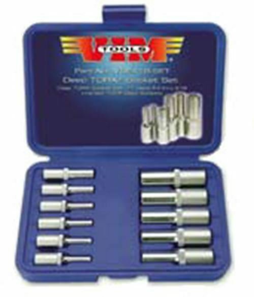 VIM TOOLS 11 Piece Deep External Torx??Socket Set VMVDE418