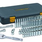 GEARWRENCH 51-Pc 1/4" Drive SAE/Metric 6pt Standard & Deep Socket Set KD80300P