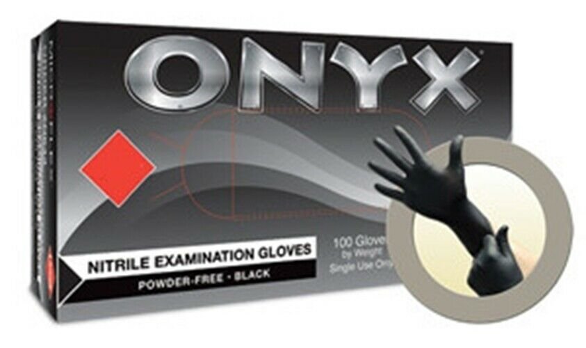 MICROFLEX Onyx- Medium Black NitrileGloves MXN64-M