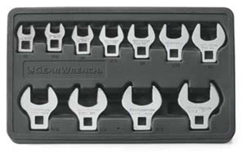 GEARWRENCH 11 Piece SAE Crowfoot WrenchSet KD81908