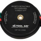 S & G TOOL AID Magnetic Retractable TestLeads Reel-3 Leads x 10' TA22840