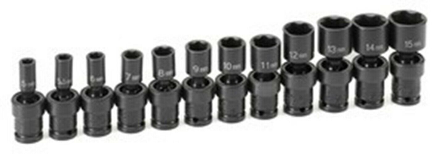 GREY PNEUMATIC 1/4" Surface Drive 12 PieceImpact Universal Metric Set GY9712UM