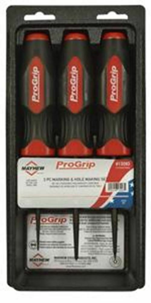 MAYHEW 3 Piece Progrip Marking & HoleMaking Set MH13093