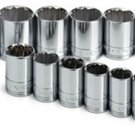 SK HAND TOOL 13 Piece 12 Point StandardMetric Socket Set 1/2" Drive SK1913