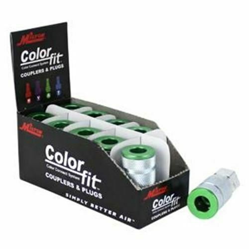 MILTON 1/4" NPTF Coupler ColorFit A-Style Green MI775AC