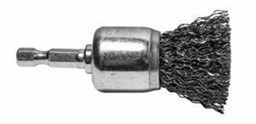 CENTURY DRILL & TOOL 1" Coarse .0118 Wire End BrushHex Shank CY76201