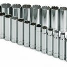 SK HAND TOOL 21 Piece 12 Point Deep MetricSocket Set 1/2" Drive SK1951