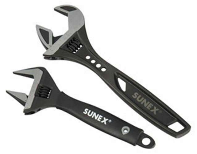 SUNEX TOOL 2 Pc Adjustable Wrench Set(10" Tactical & 8" Wide Jaw) SU9617