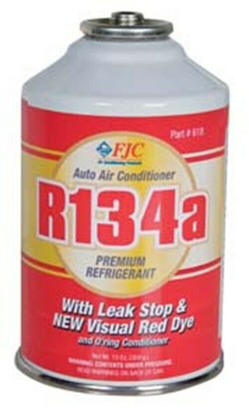FJC INC. R134A Red Dye PremiumRefrigerant with Leak Stop FJ618