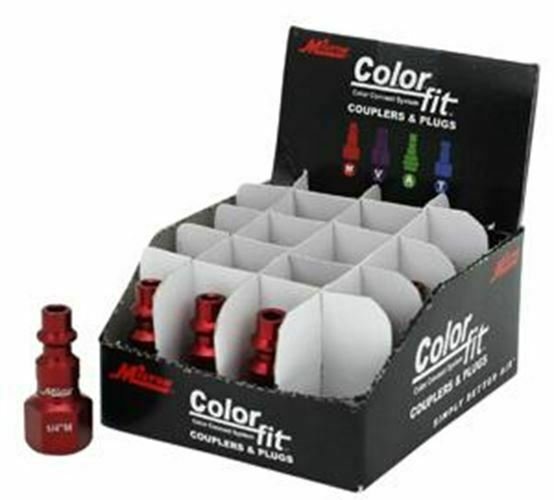 MILTON 1/4" NPTF ColorFit Plugs M Style Red MI728MC-20
