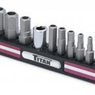 TITAN Tamper Resistant SAE Hex BitSet on Magnetic Rail TN16135