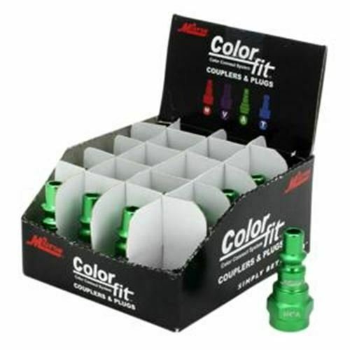 MILTON 1/4" NPTF Plug ColorFit A-Style Green MI778AC-20