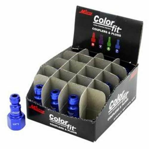 MILTON 1/4" NPTF Plug ColorFit T Style Blue MI784TC-20